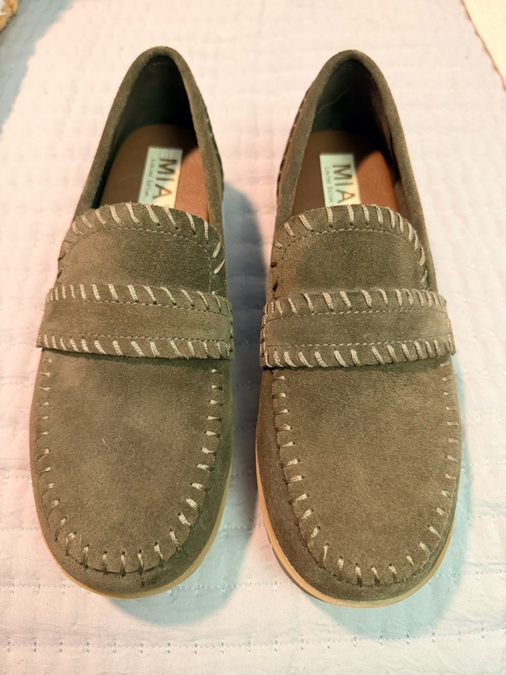 Limited Edition MIA Olive Suede Loafers